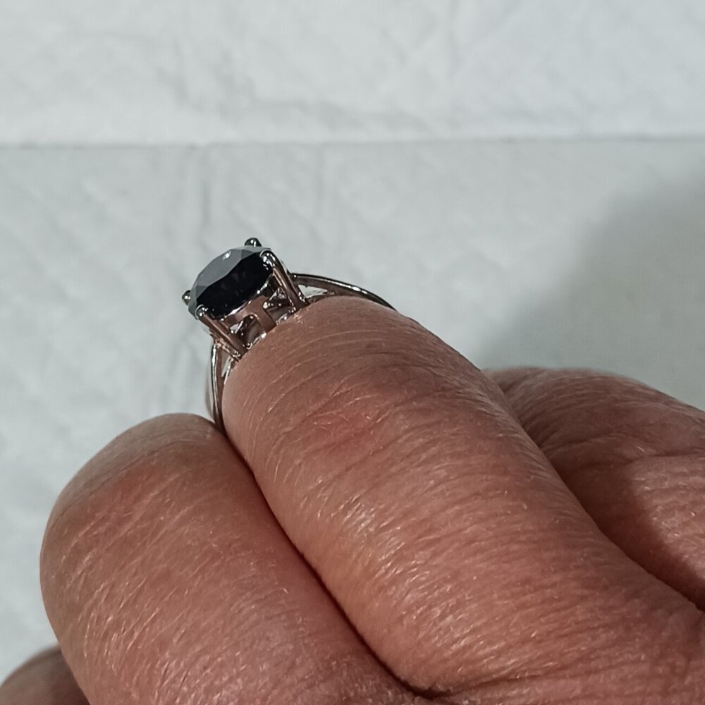 NWOT Silver Amethyst Fashion Jewelry Solitaire Ring Size 7.75 - Picture 5 of 15